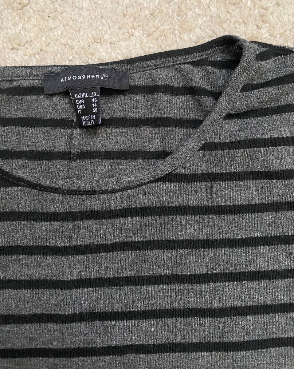 Pásikavé dámske basic tričko - 3