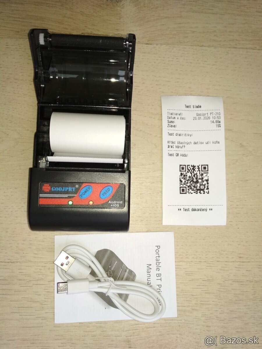 Prenosná termotlačiareň na bločky - 3