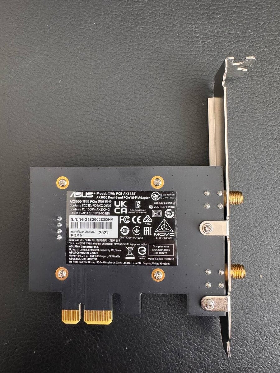 Wi-Fi adaptér pre počítač Asus PCE-AX58BT - 3