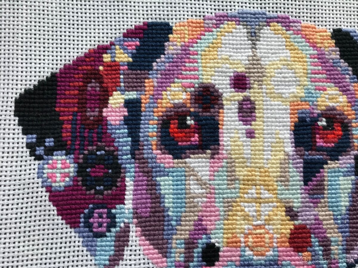 Krížikova výšivka/ obraz Dalmatín - 3