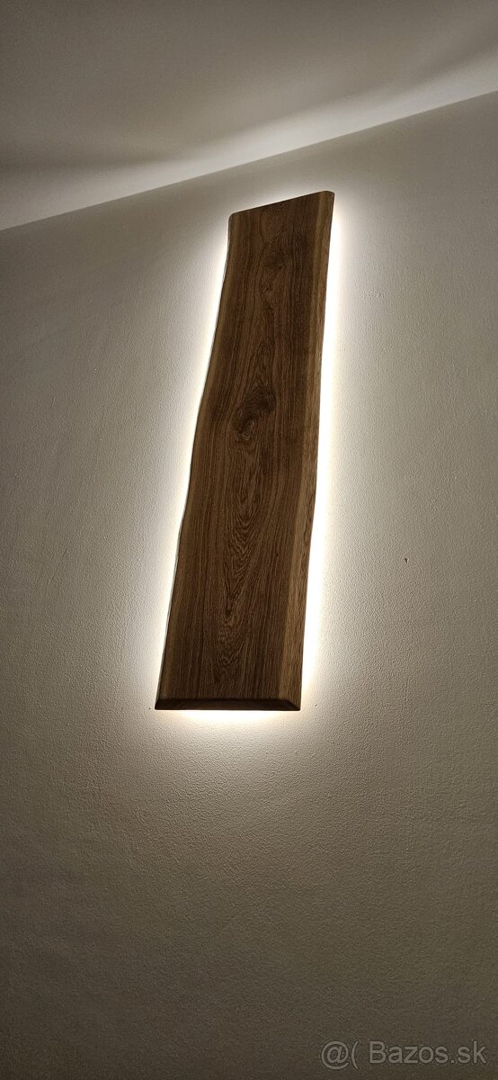 Nastenný LED drevený panel, svietidlo led svetlo - 3
