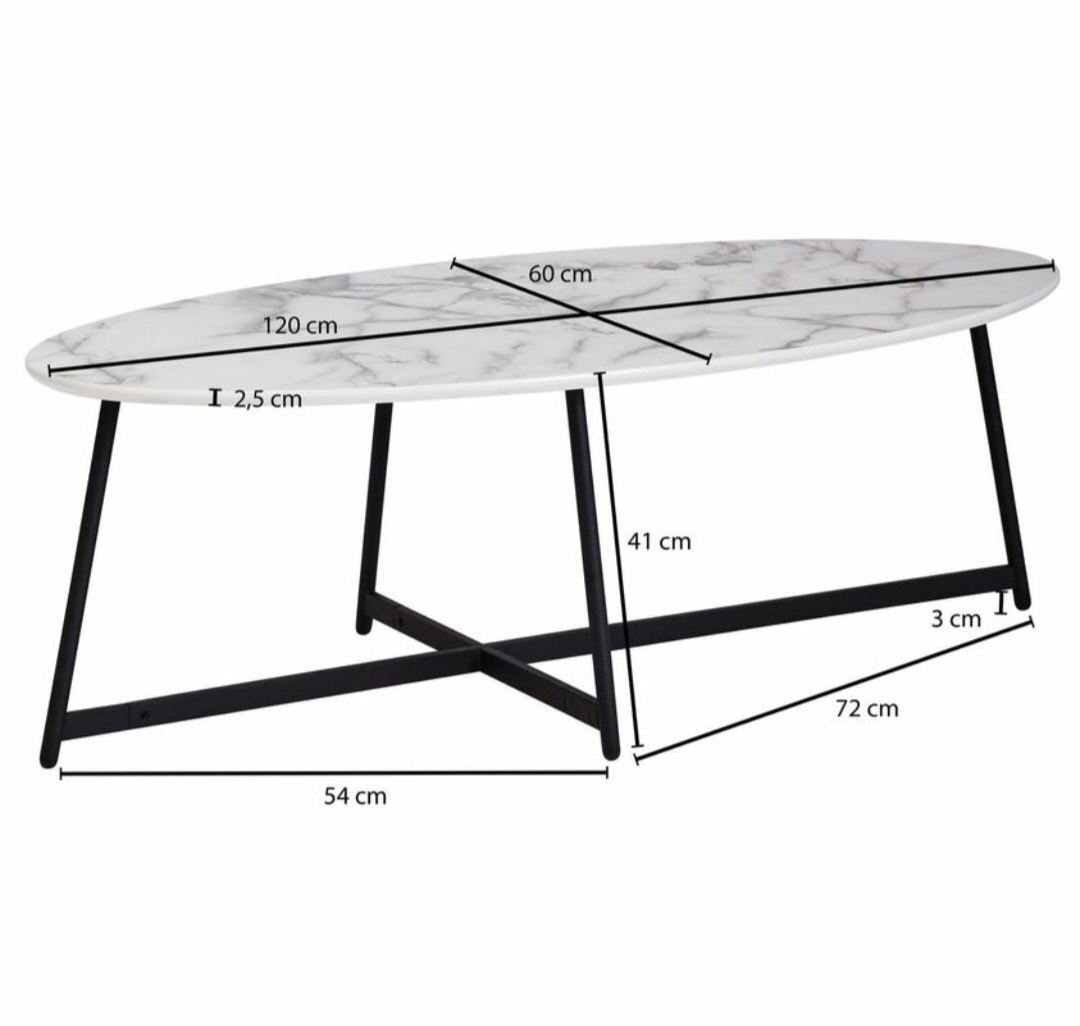 Konferenčný stolík okruhly 88 cm - 3