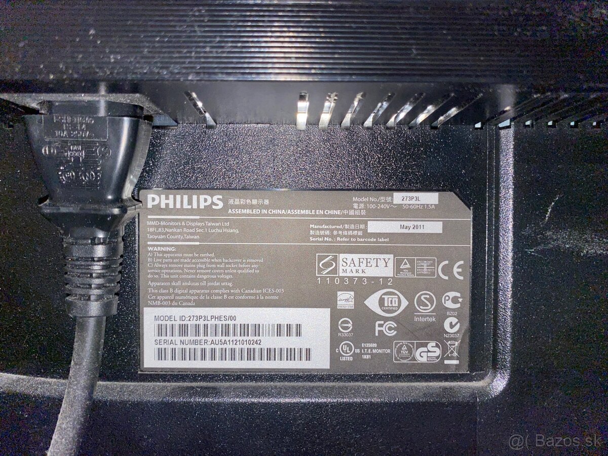 Predám 27” monitor Philips 273P3L - 3