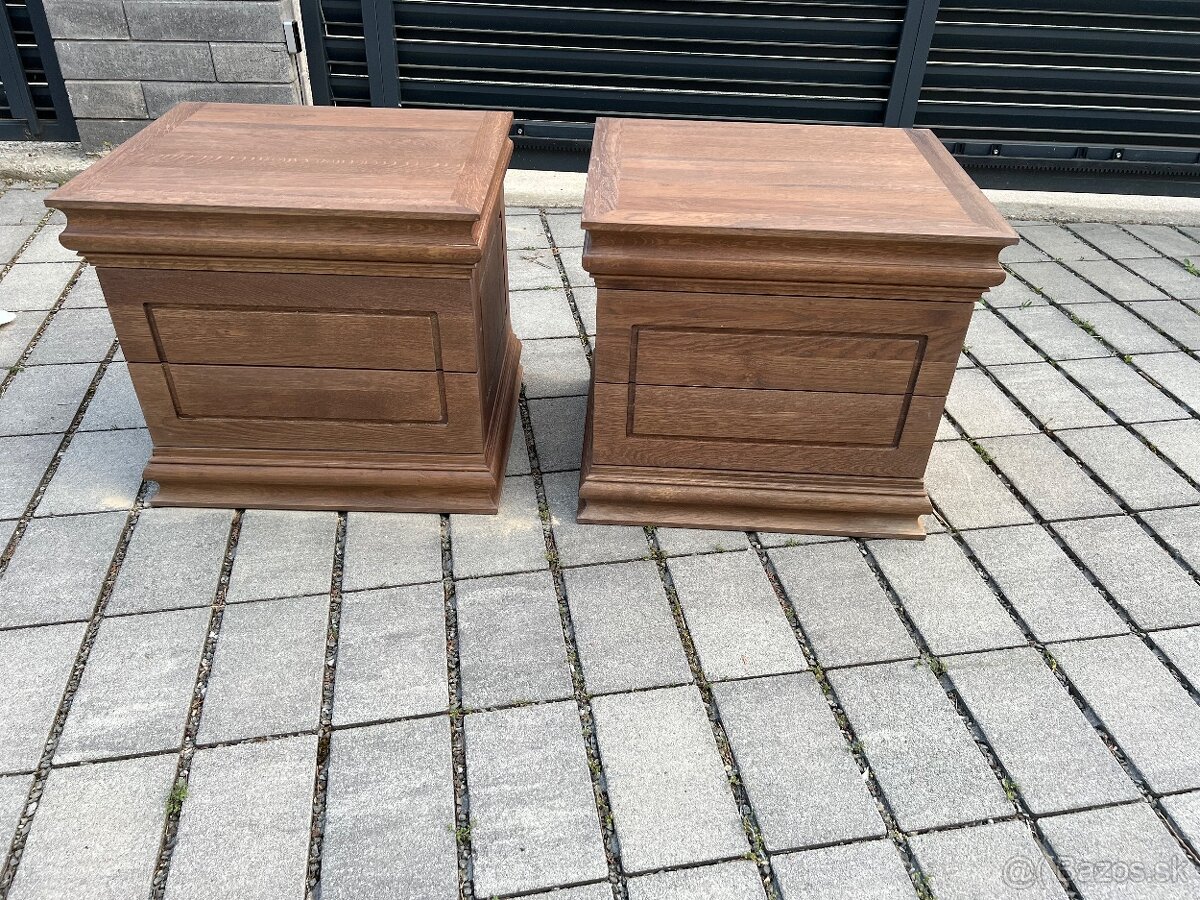 2 ks nove masivne rustikalne nocne stoliky - 3