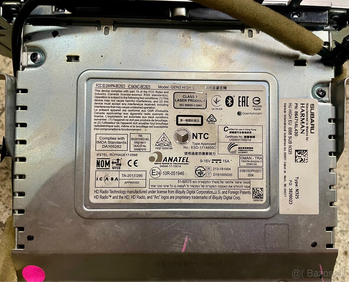 Autorádiá Subaru Outback 2015-2017 a 2018-2019 - 3