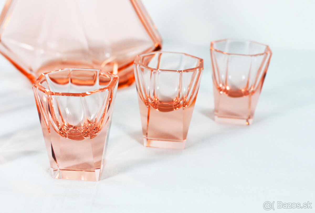 art deco likérová súprava Moser - 3