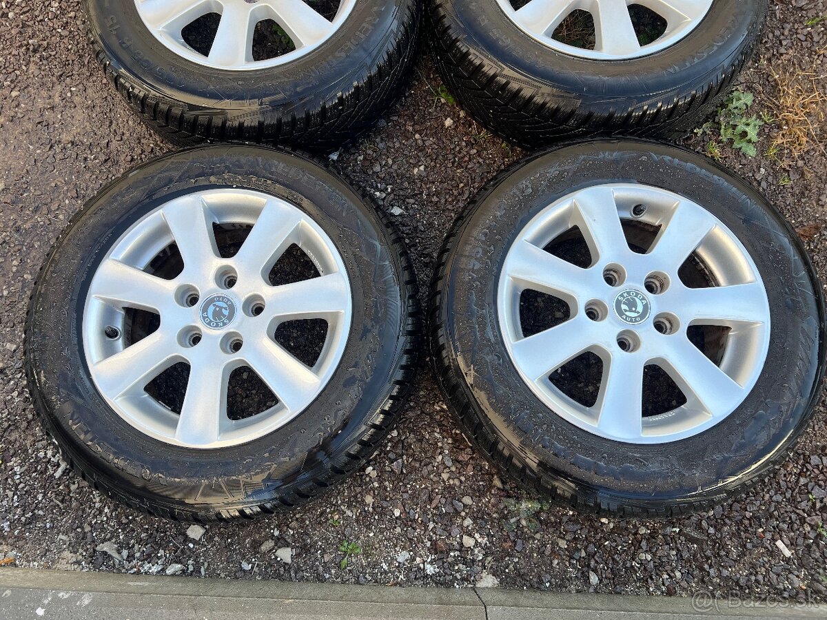 Predám elektróny 5x112 R15 so zimnými pneu 195/65 R15 - 3