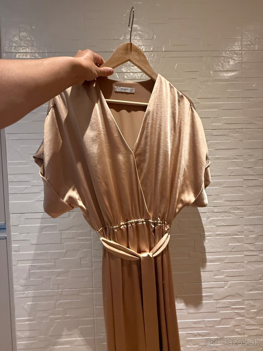 Spoločenské šaty ružovo zlaté - 3