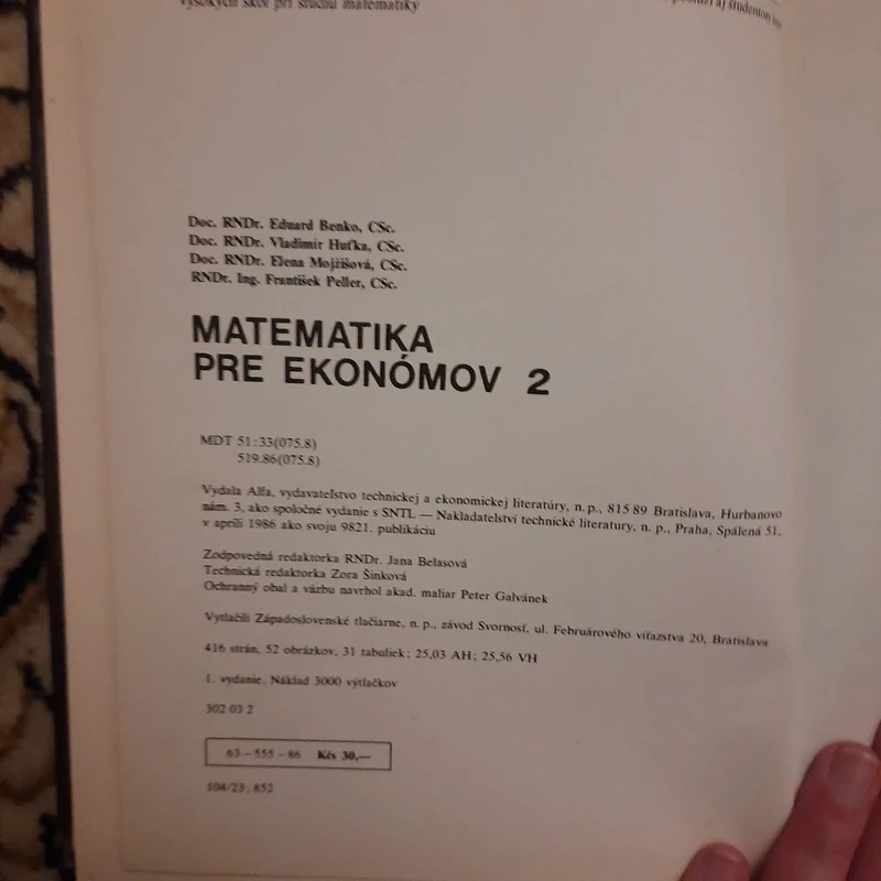 Matematika pre ekonómov 2 - 3
