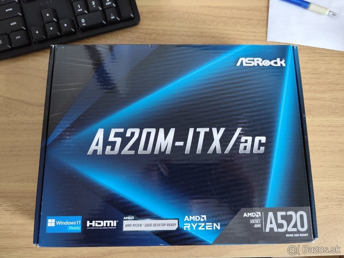 Predám základnú dosku ASRock A520M-ITX/AC - 3