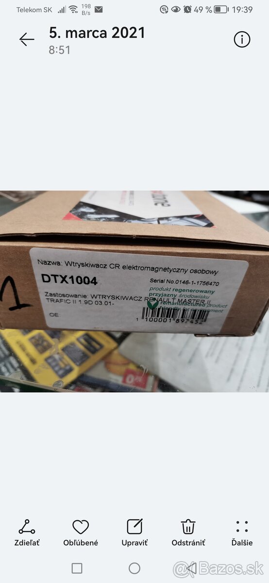 8200238528 vstrekovač 1.9dci - 3