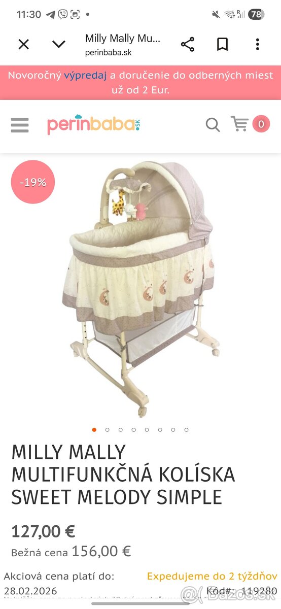 Multifunkčná kolíska Milly Mally Sweet Melody - 3