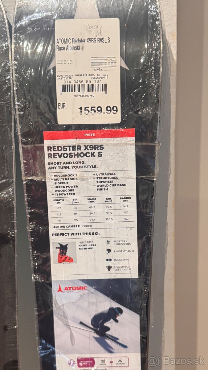 LYŽE ATOMIC REDSTER X9RS 167cm - NOVÉ - 3