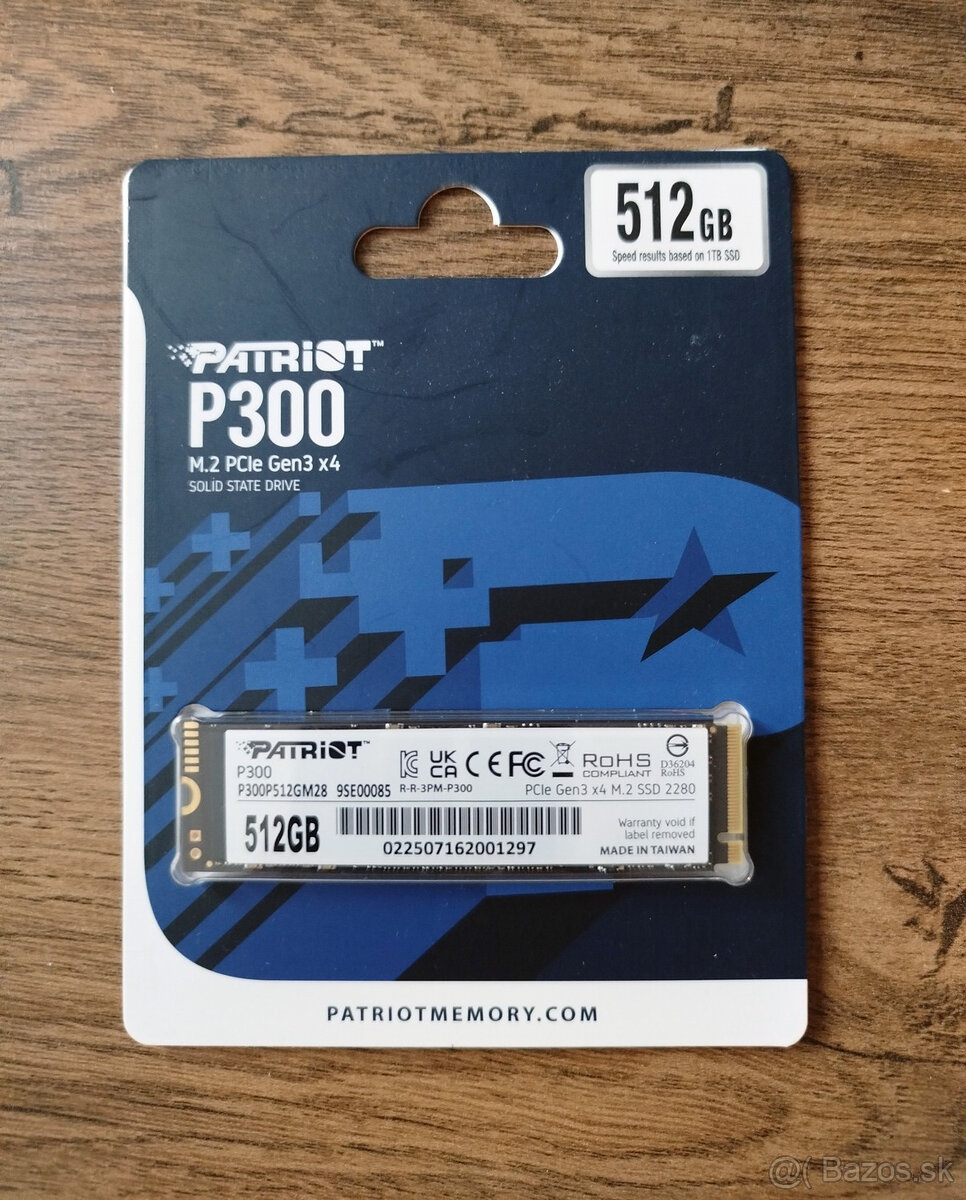 SSD Patriot P300 M.2 NVMe - 512GB - 3