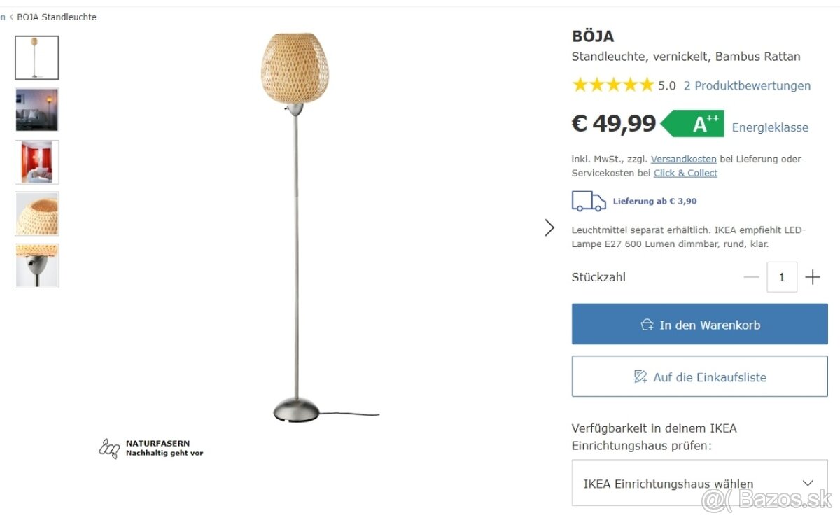 Ikea BÖJA stojacia lampa - 3
