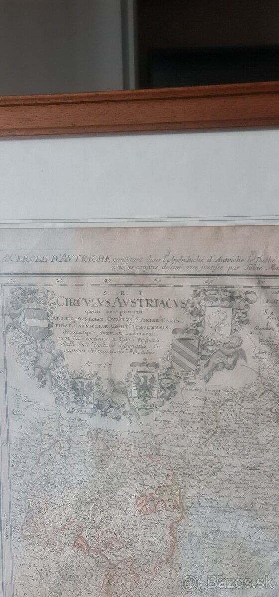 Stará mapa Tobias Meyer Homann – Circulus Austriacus (1747) - 3