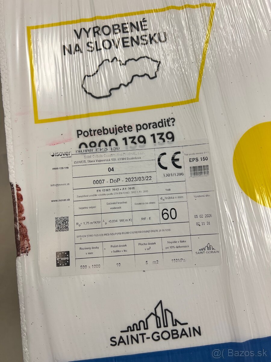 Podlahový polystyrén isover 6cm - 3