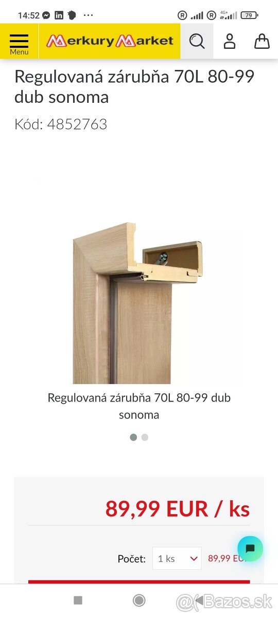 Interierove Zarubne Sonoma Dub 70 L/P 80-99 - 3