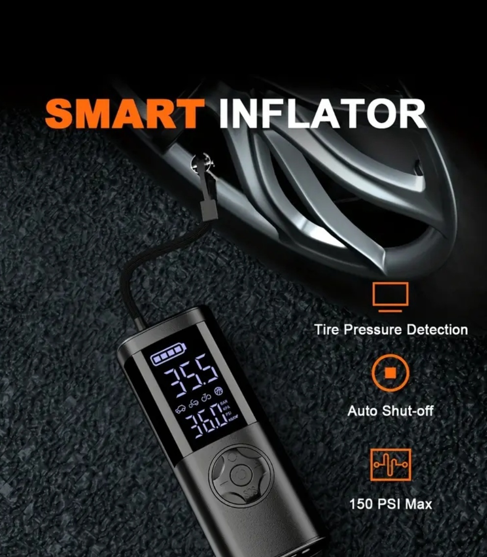 Auto kompresor nabíjací výkonný 150psi (10.34 bar) - 3