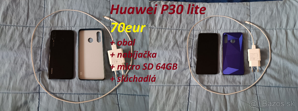 Huawei P30 lite, Nabíjačka Energizer, Micro SD karta - 3