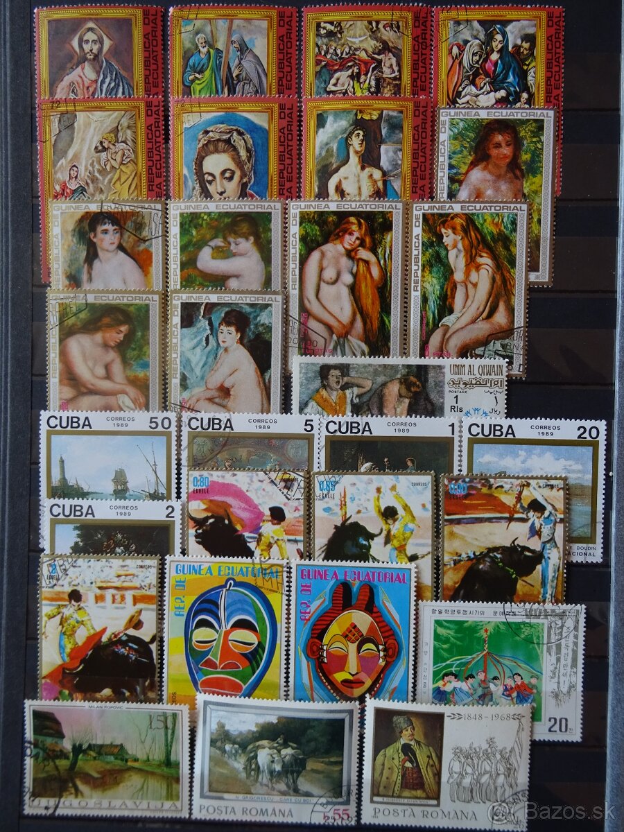 Pekná zbierka známok UMENIE 1 - 3
