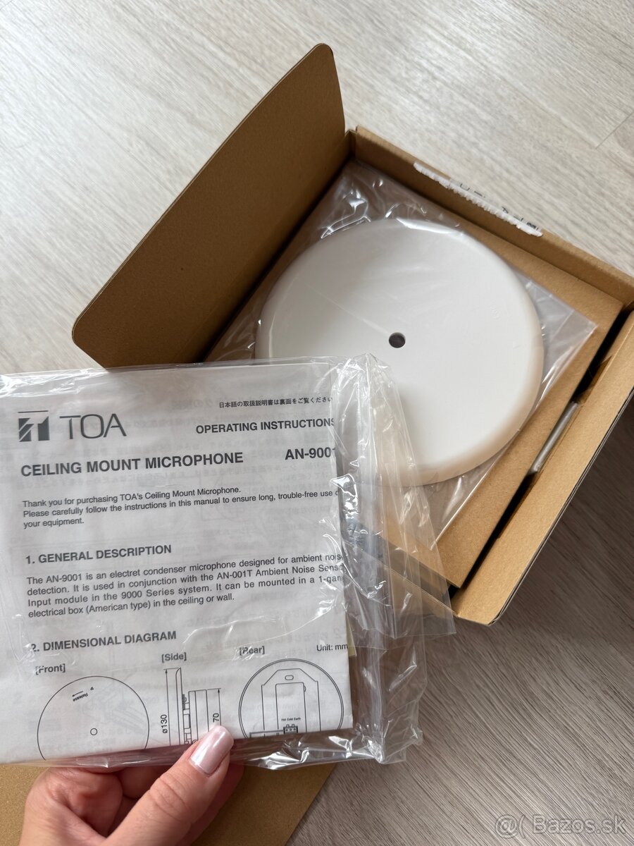 TOA AN-9001 Ambient Noise Sensing Microphone nove - 3