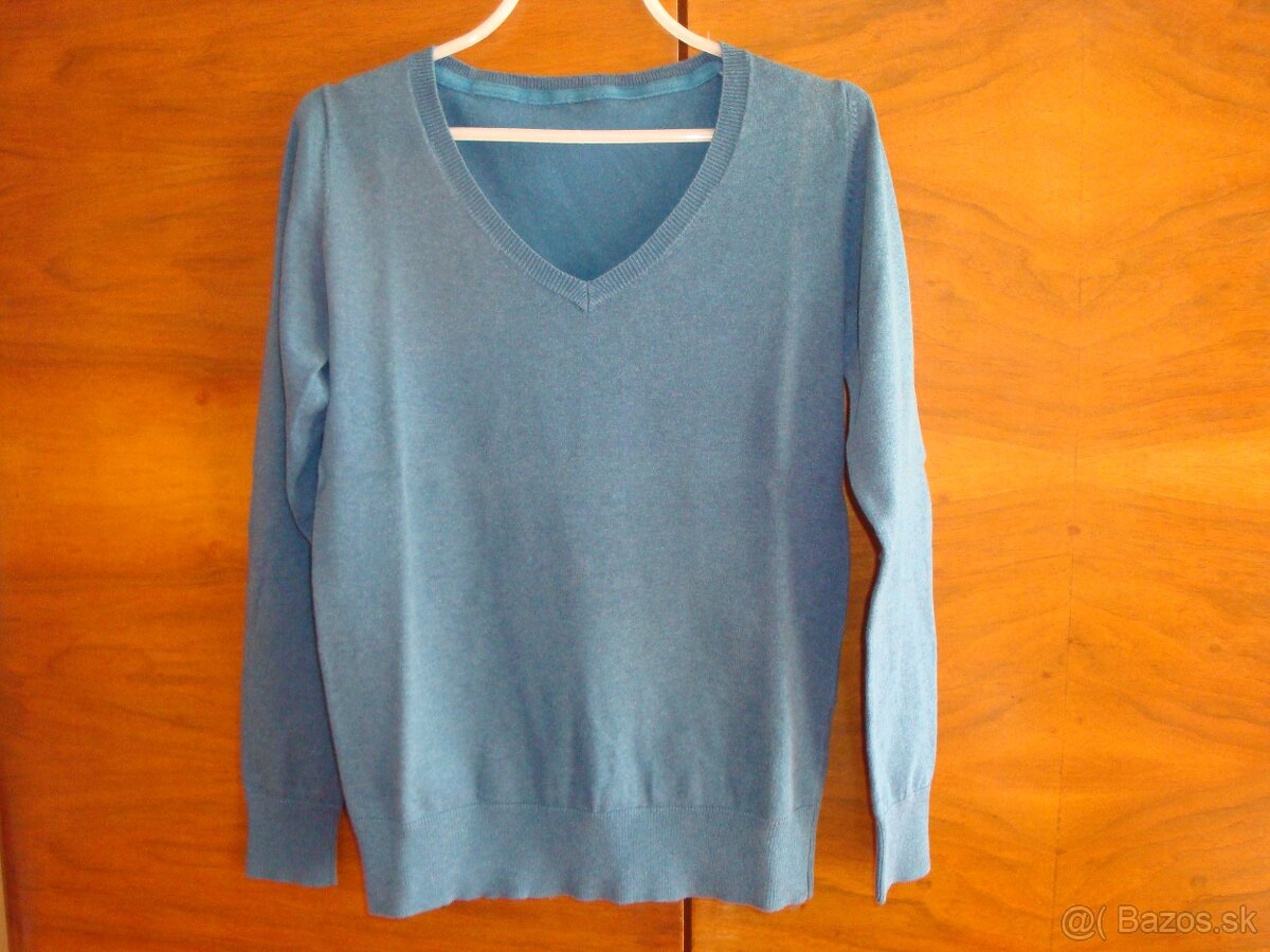 Dámsky pulóver fialovej,tmavomodrej a bledomodrej farby - 3