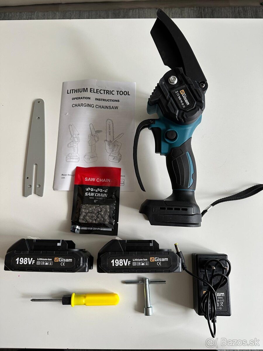 Mini aku retazova pila Brushless motor 6/8” (Makita baterky) - 3