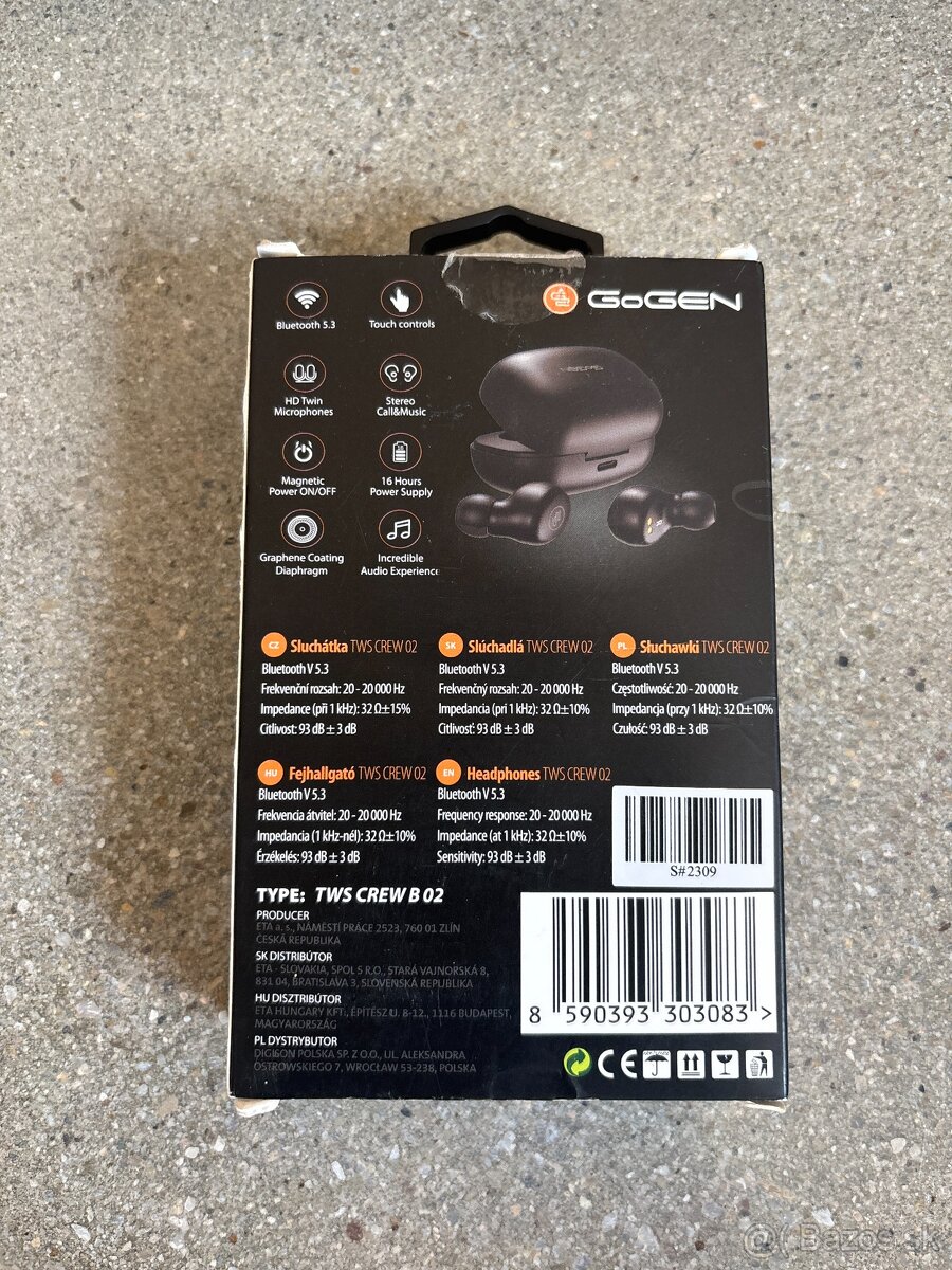 Bezdrôtové Bluetooth Slúchadlá GoGEN TWS CREW - 3