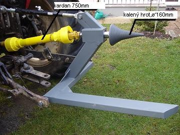 Kálačka štiepačka kuželova na drevo za traktor - 3