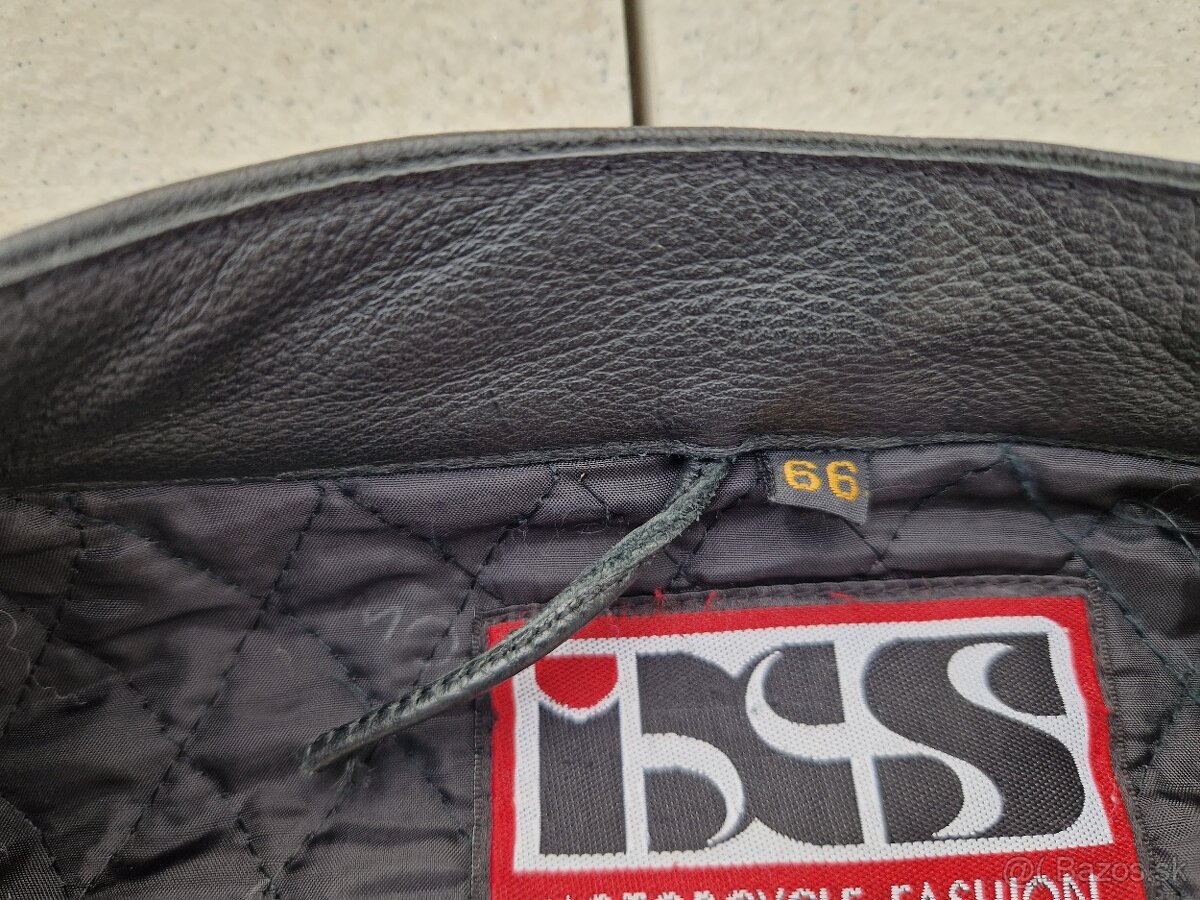 Pánská kožená moto bunda iXS velikost 66 (3XL) - 3