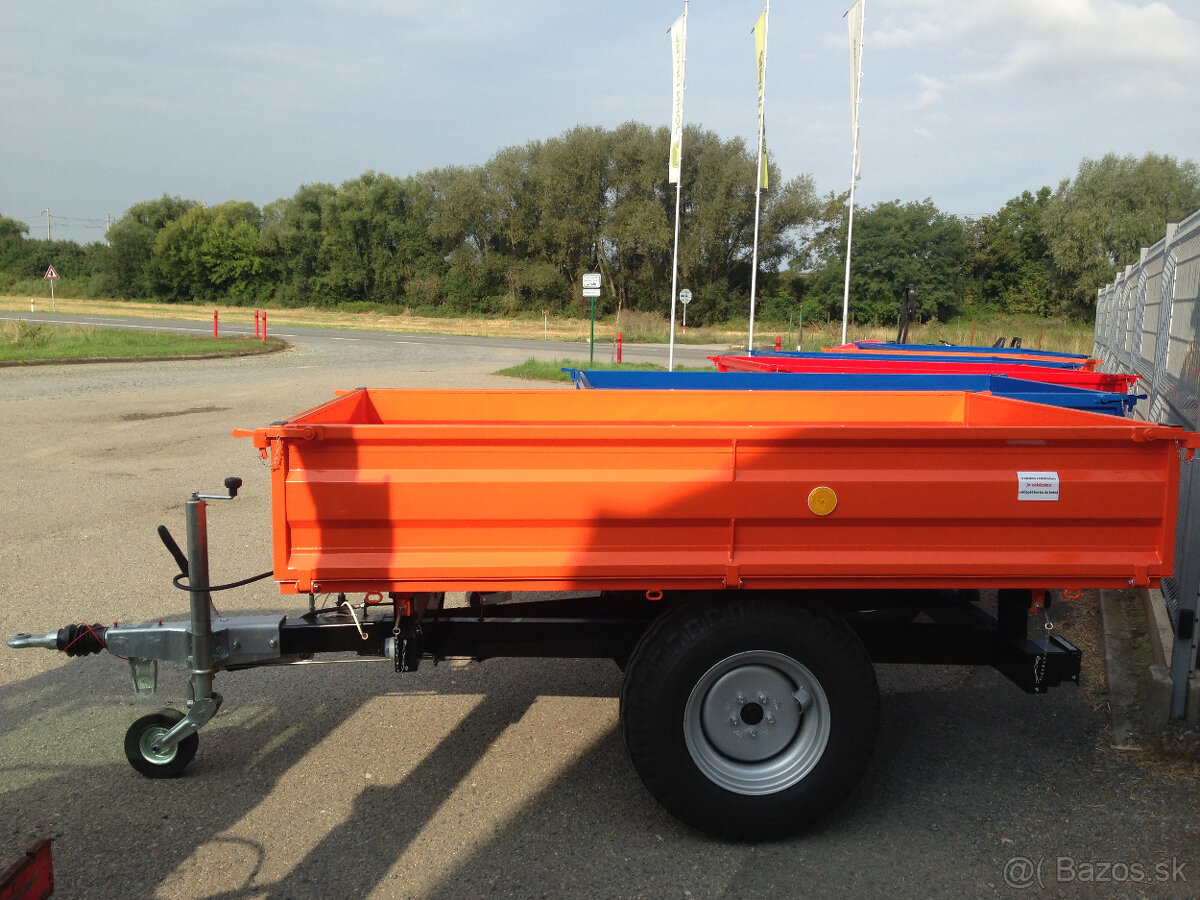 Vlečka za traktor nebo malotraktor, nájazdová brzda - 2 tuny - 3