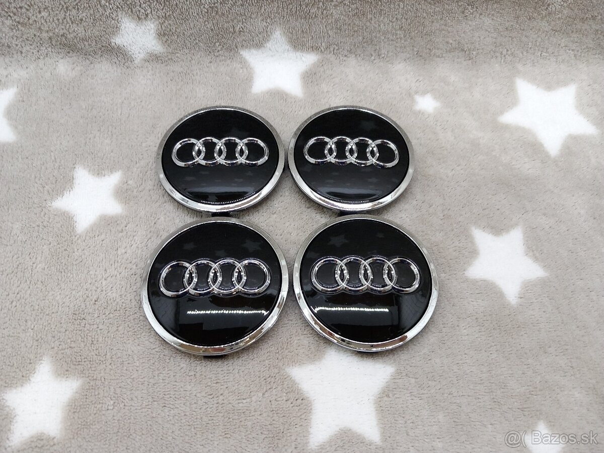 Středové krytky Audi, 61x58mm černá - 3