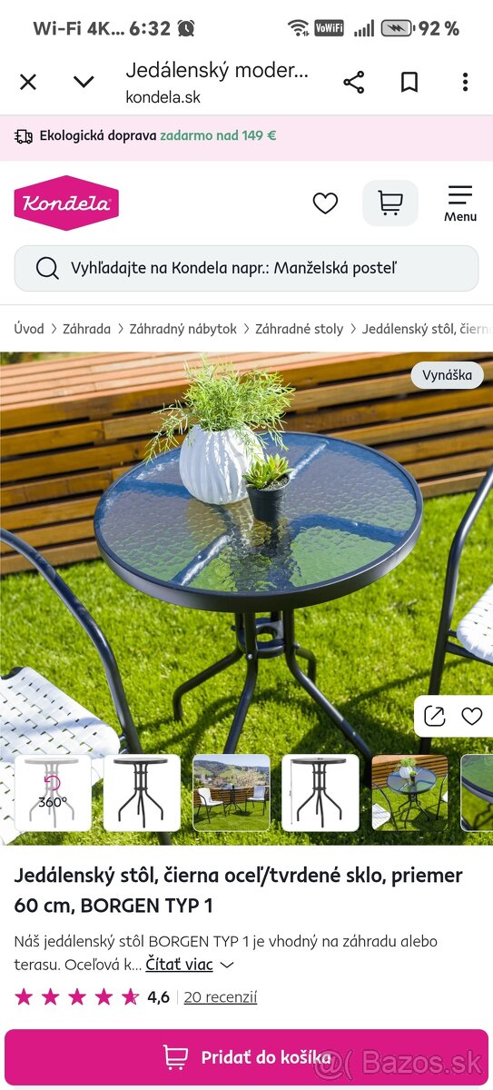 Zahradny stol a stolicky set - 3