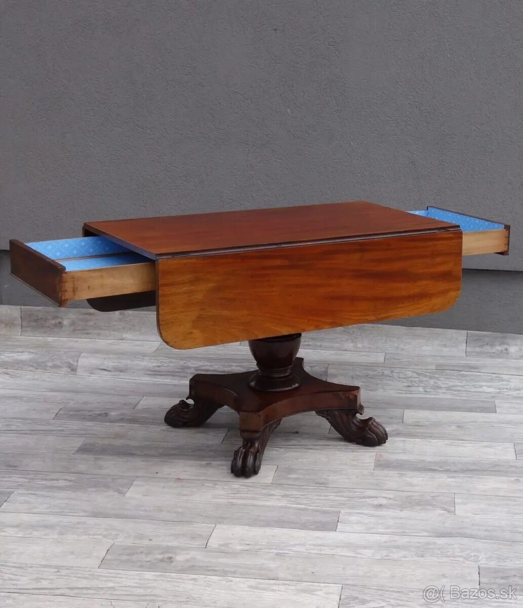 Stôl starožitný – rozkladací. - 3