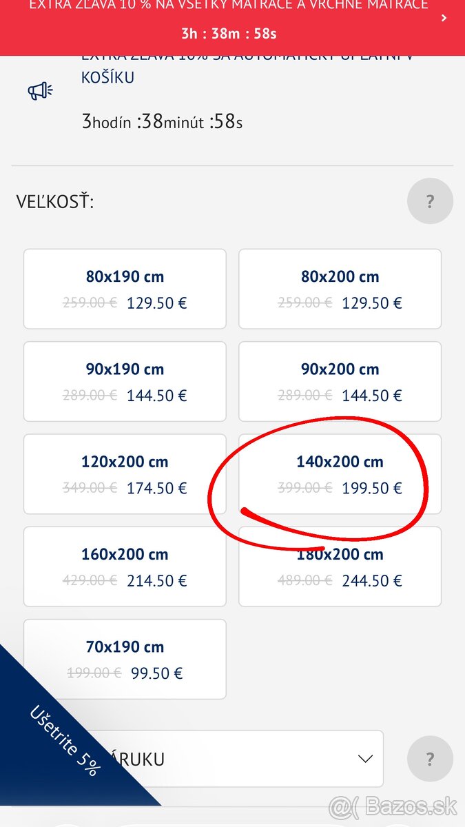 Dormeo 2ks VRCHNÉ MATRACE - 3