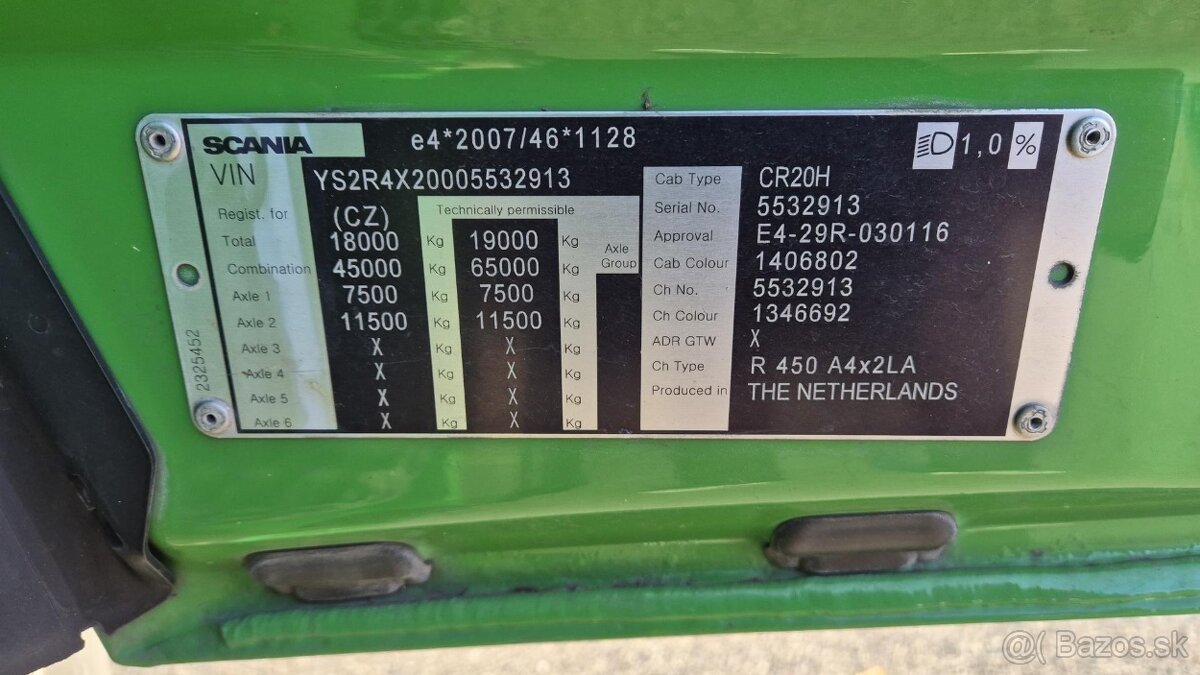 Prodám SCANIA R450 N323 NGS TOP LINE EURO 6 - 3