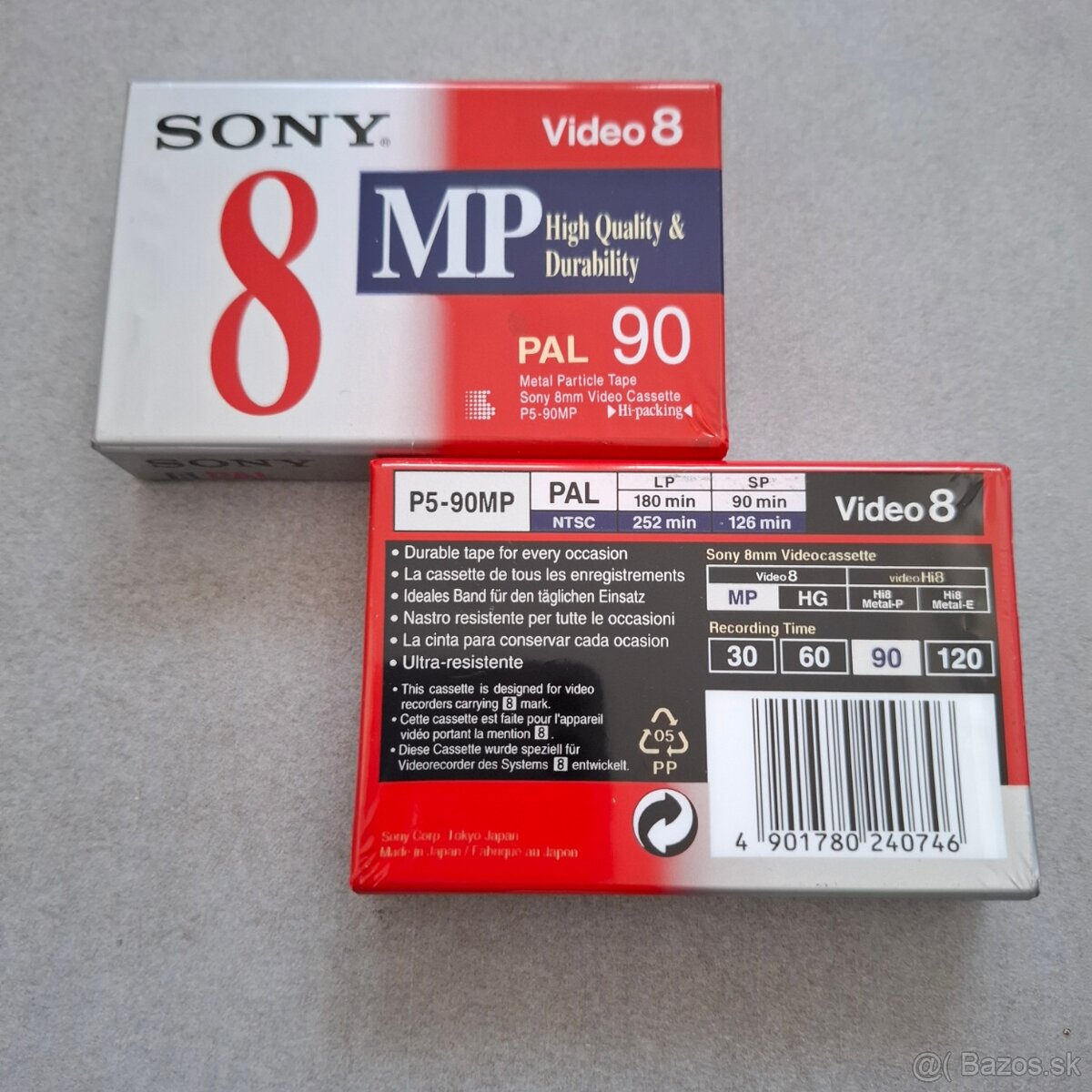 Sony Video8 MP90 kazety – 2 ks (predaj iba ako celok) - 3
