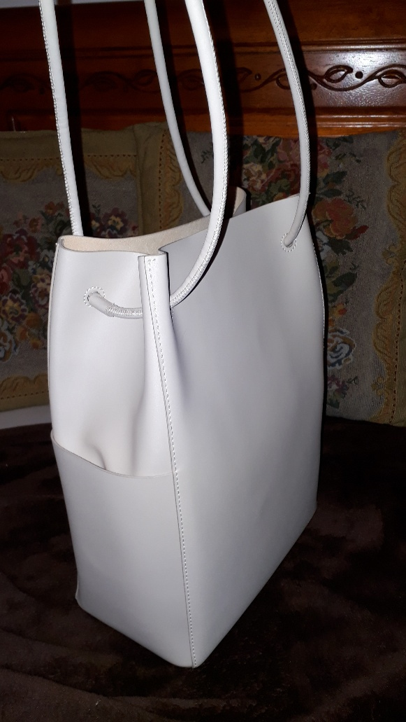 biela kožená kabelka ginno rossi - 3