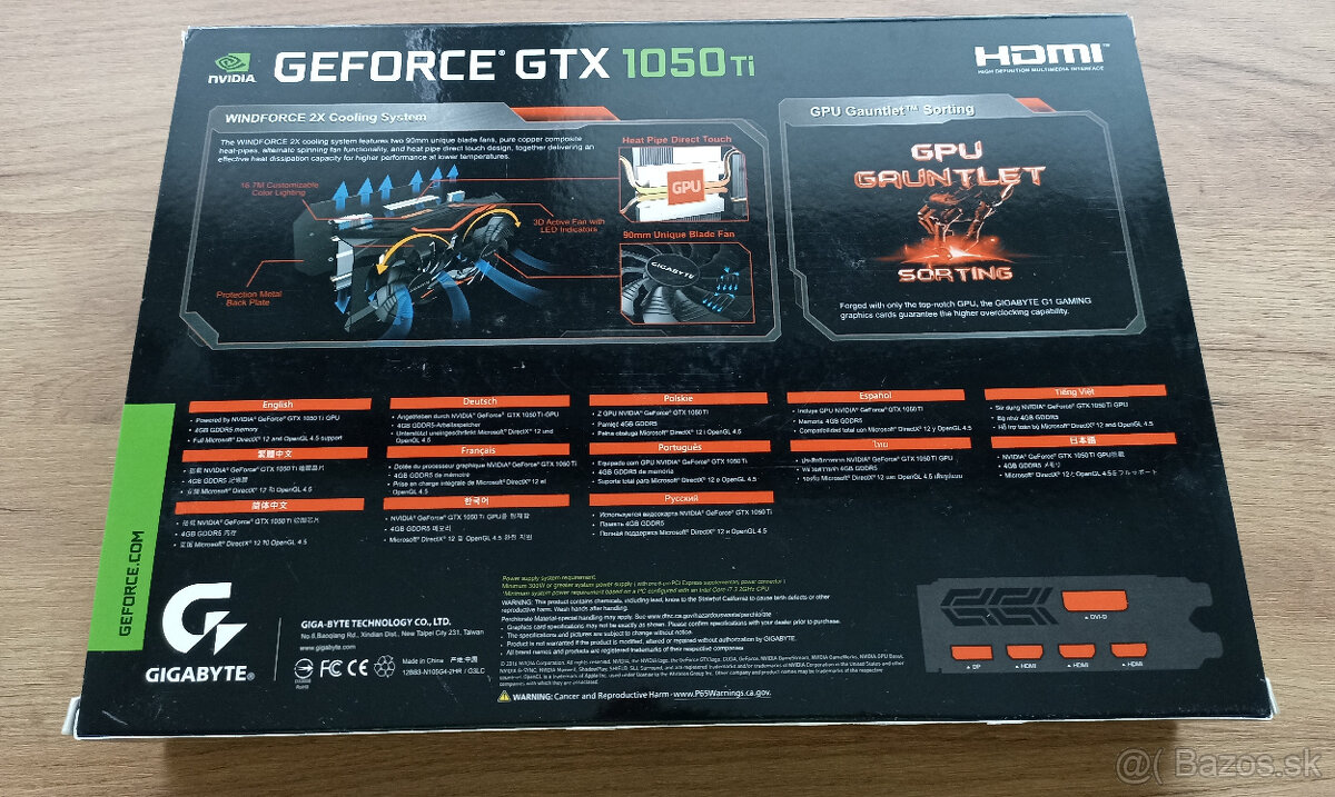 Funkčná grafická karta Geforce GTX 1050Ti - 3