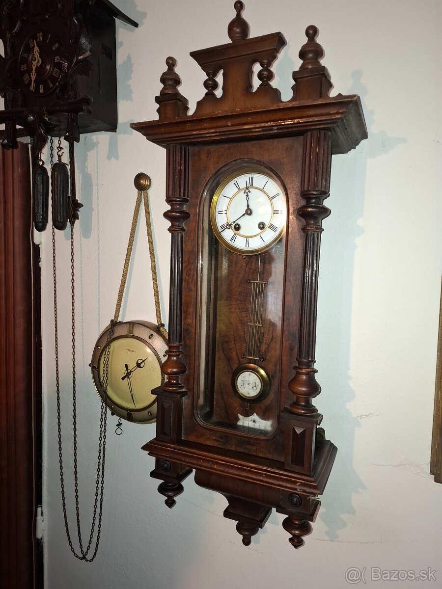 Predám funkčné starožitné polbicie nástenné hodiny Altdeutsc - 3