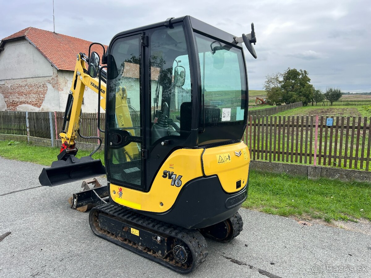 Minibagr Yanmar SV16 pouze 1.000mth / hyd.svahovka - 3