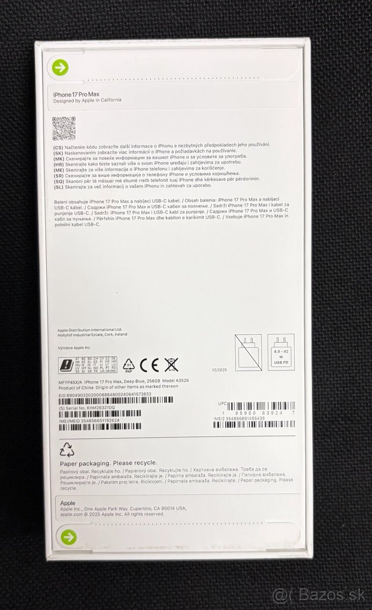 Apple iPhone 17 Pro Max, Deep Blue, 256GB - 3