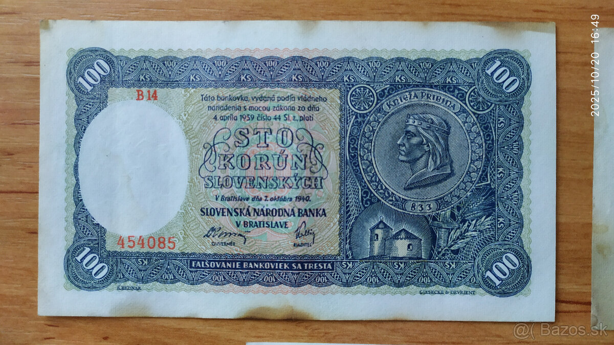 Slovenský štát 100 Ks - 3