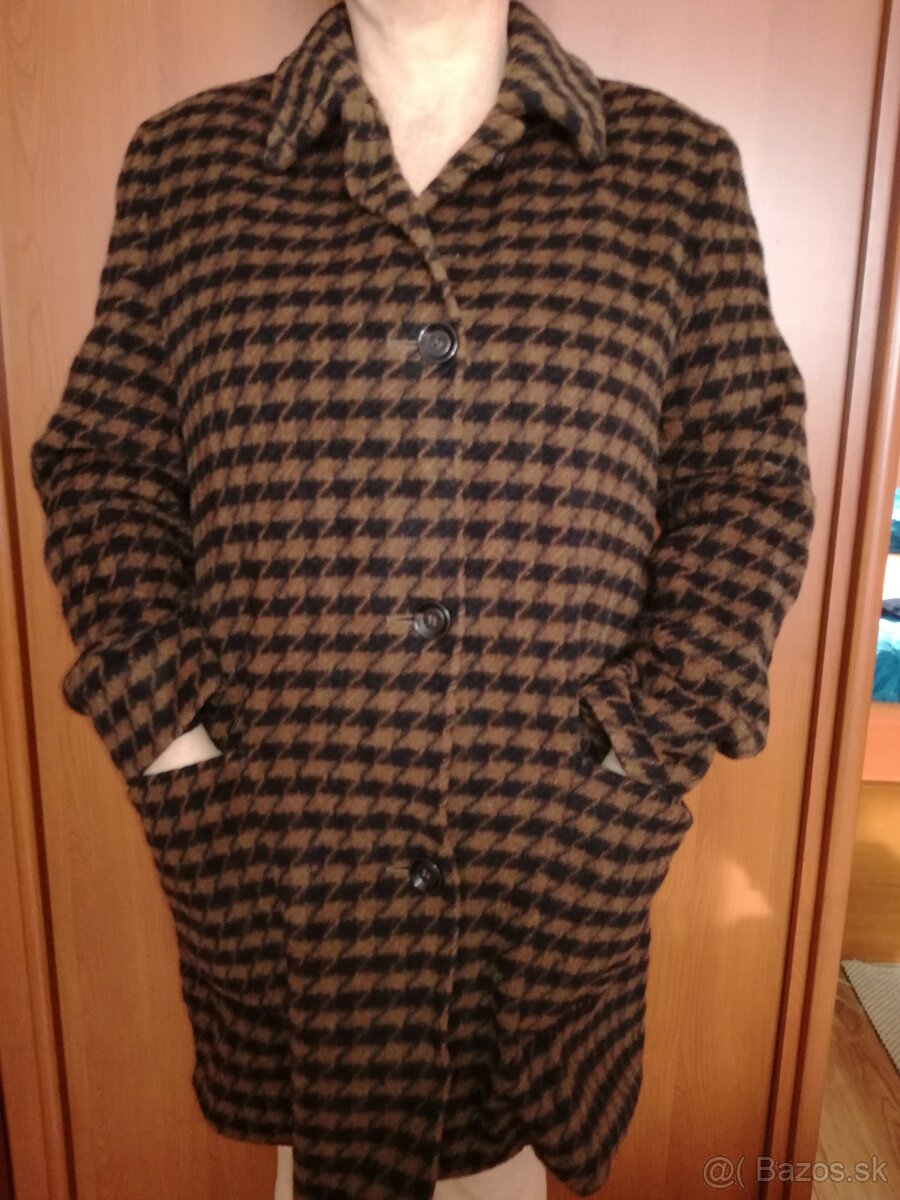 Dámsky vlnený kabát veľ.42 - 3