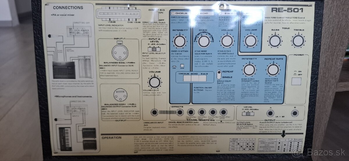 Predám páskový echo chorus Roland RE-501 Space Echo. - 3