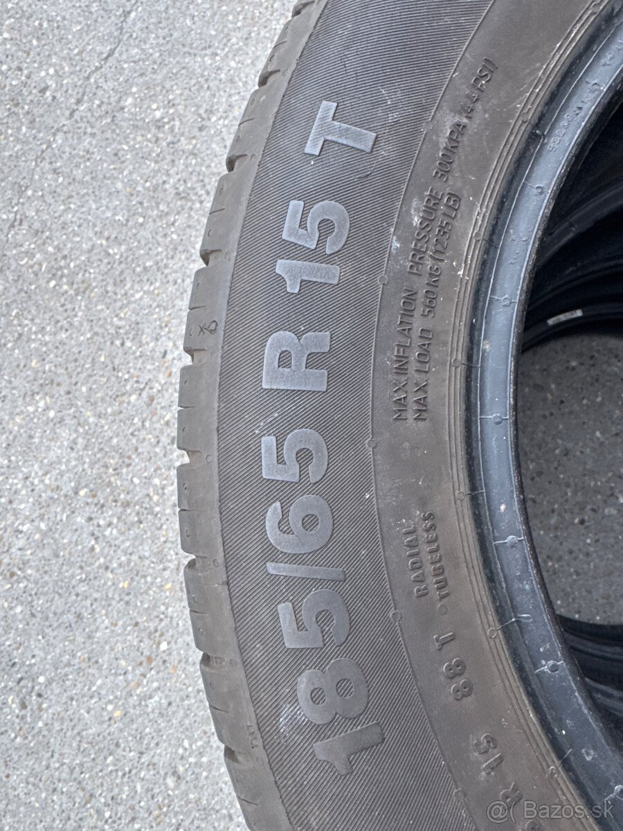 Predám letnú sadu 4ks 185/65 R15 CONTINENTAL - 3