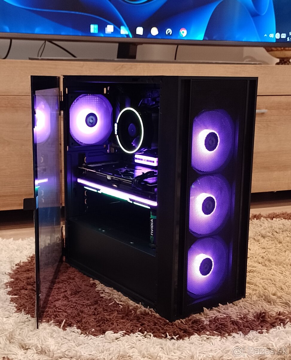 Herný PC s RTX 2070 Super 8GB-OC+Ryzen 5+32GB RAM+NVMe+ARGB - 3