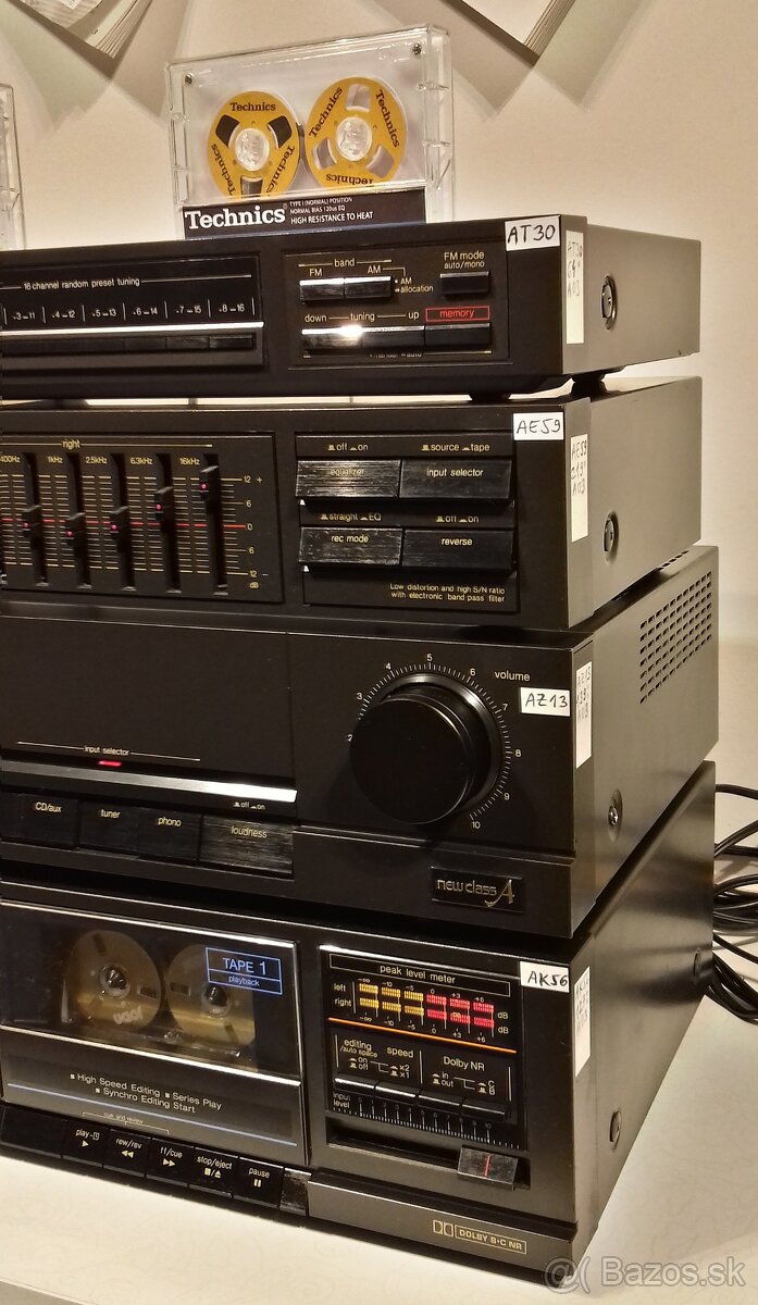 Zostava TECHNICS A03 tuner, equalizer, zosilnovac, 2 - deck - 3