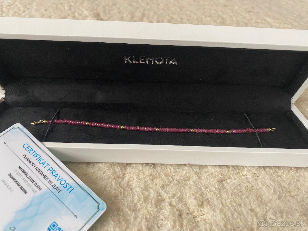 Rubinovy náramok s certifikátom - 3